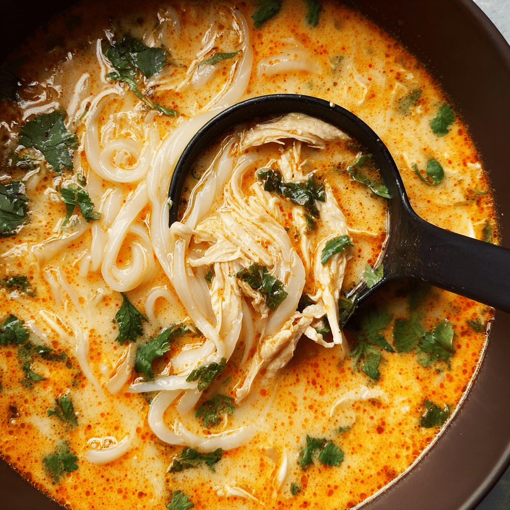 Easy Thai Chicken Curry Soup Recipe - Recipe Image