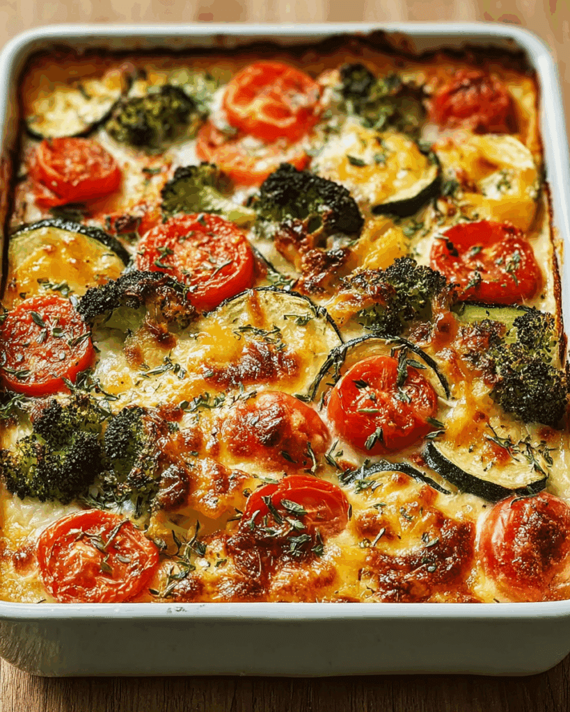 High-Protein Cottage Cheese Veggie Bake Recipe