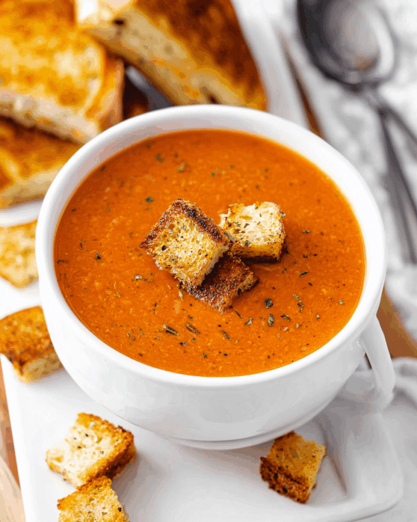 ROASTED TOMATO BASIL SOUP Recipe