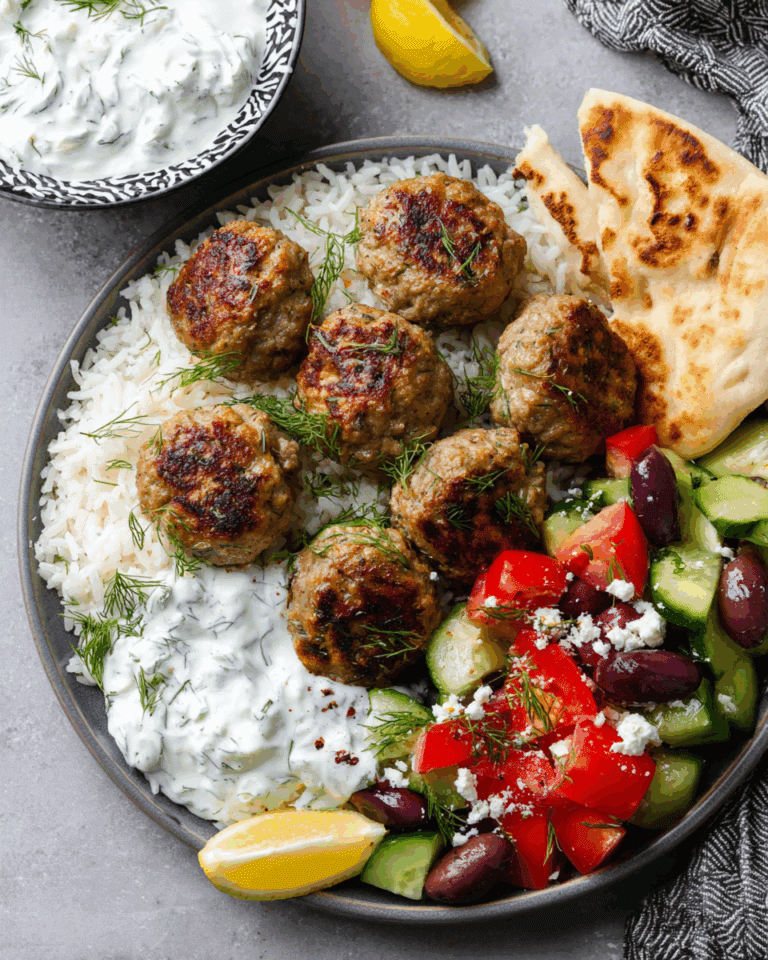 Greek Turkey Meatballs with Tzatziki Sauce Recipe