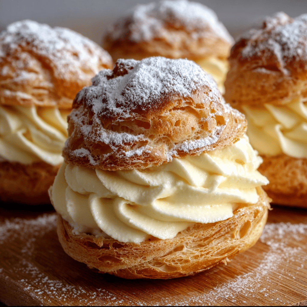 Special Italian Cream Puffs with Custard Filling Recipe - Recipe Image