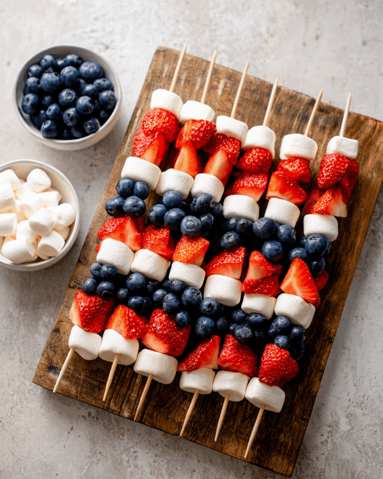 Red, White and Blue Fruit Kabobs Recipe