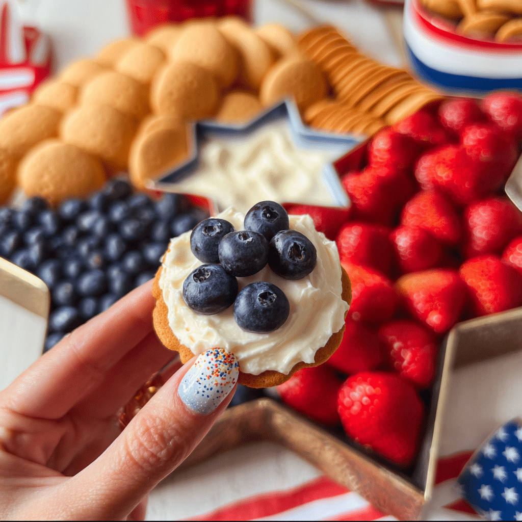 How to Make Star Spangled Cheesecake Dip! Recipe - Recipe Image