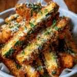 Crispy Parmesan Garlic Zucchini Fries Recipe