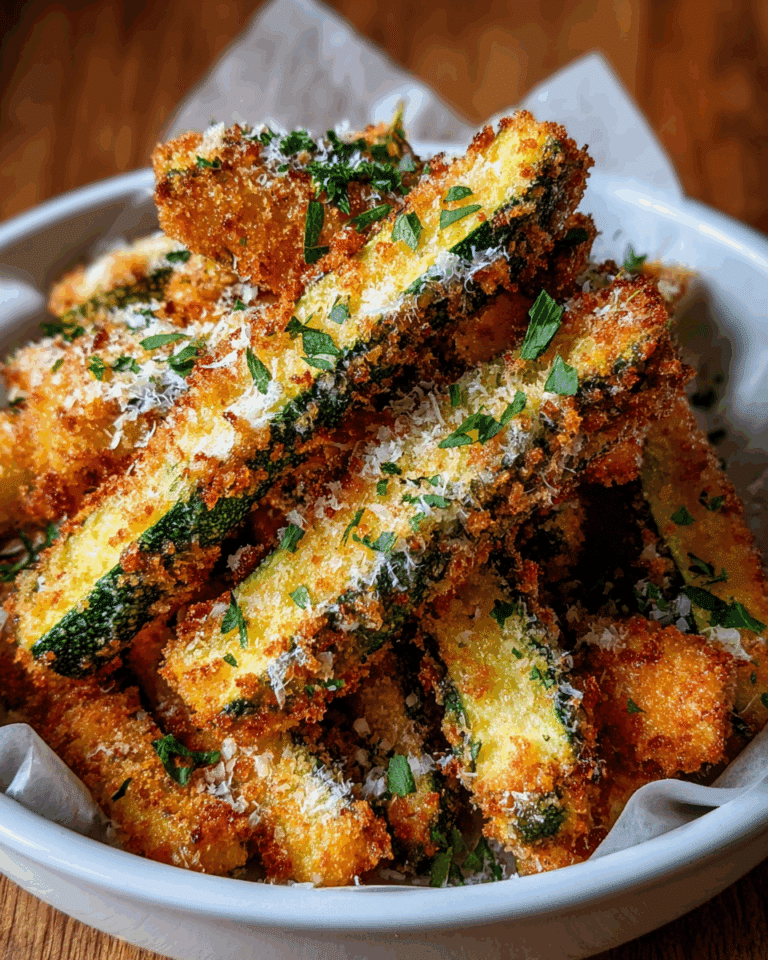 Crispy Parmesan Garlic Zucchini Fries Recipe