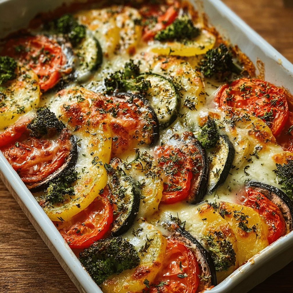 High-Protein Cottage Cheese Veggie Bake Recipe - Recipe Image