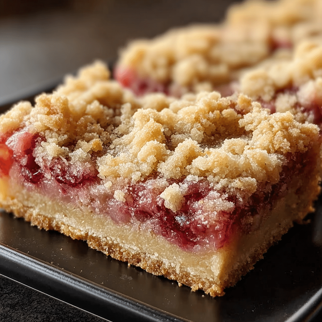 Delightful Rhubarb Shortbread Bars with a Buttery Crust Recipe - Recipe Image