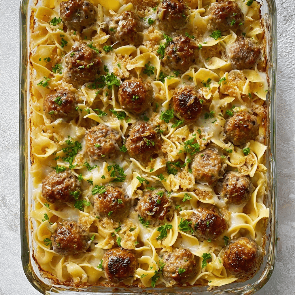 Swedish Meatballs and Noodles Recipe - Recipe Image