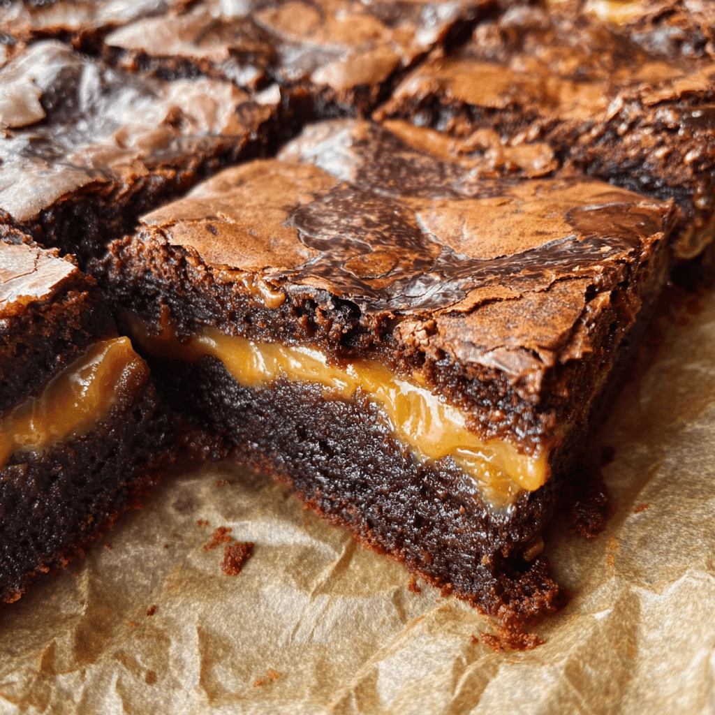 Decadent Caramel Brownie Pie Recipe - Recipe Image
