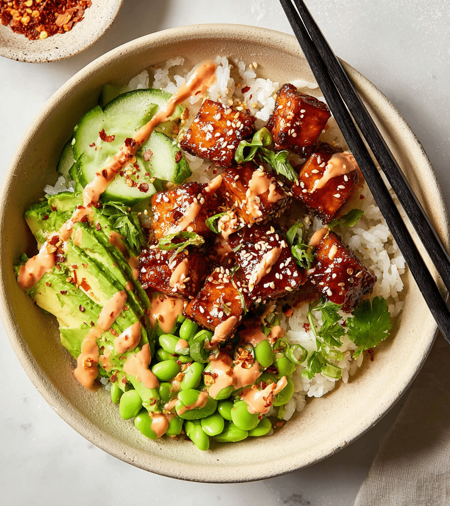 Honey Sriracha Salmon Bowls Recipe 4 Honey Sriracha Salmon Bowls Recipe