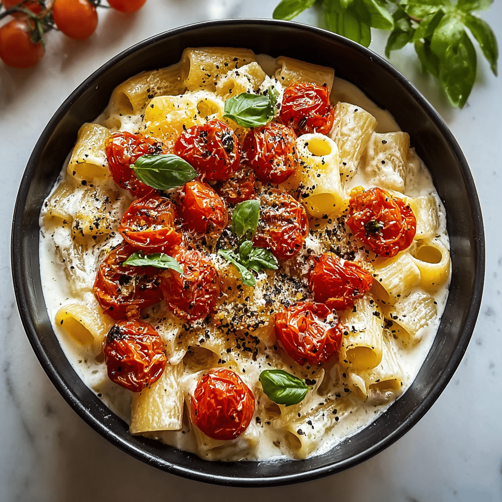 Roasted Tomato and Garlic Ricotta Pasta Recipe - Recipe Image