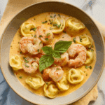 Shrimp Tortellini with Lemon Garlic Cream Sauce￼ Recipe