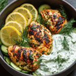 MEDITERRANEAN LEMON DILL CHICKEN BOWLS Recipe