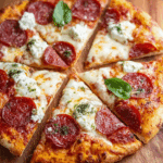 Hot Honey Pepperoni Ricotta Pizza : Sweet and Spicy Recipe