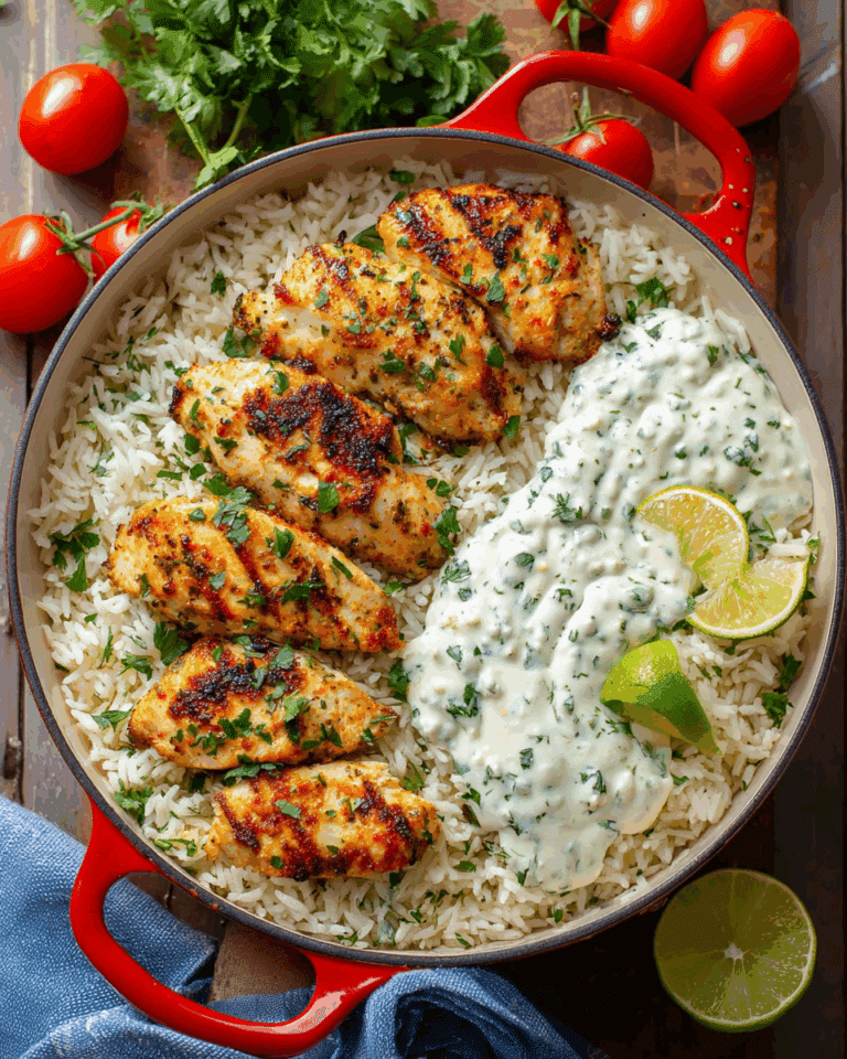 Dump-and-Bake Chicken Tzatziki with Rice Recipe