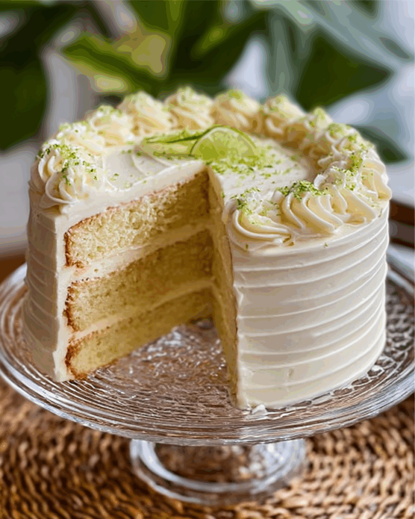 Key Lime Cake with Key Lime Cream Cheese Frosting Recipe