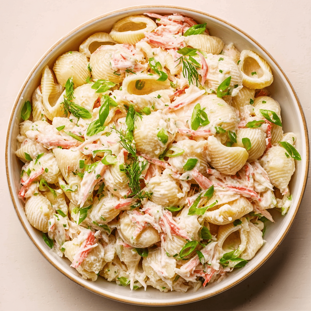 The Best Crab Pasta Salad Recipe - Recipe Image