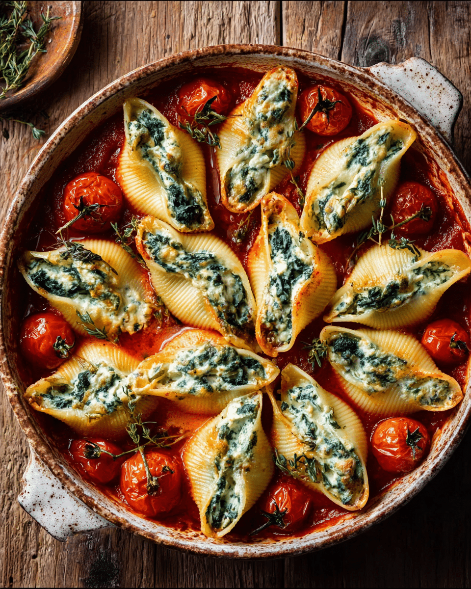 Spinach and Ricotta Stuffed Shells Recipe