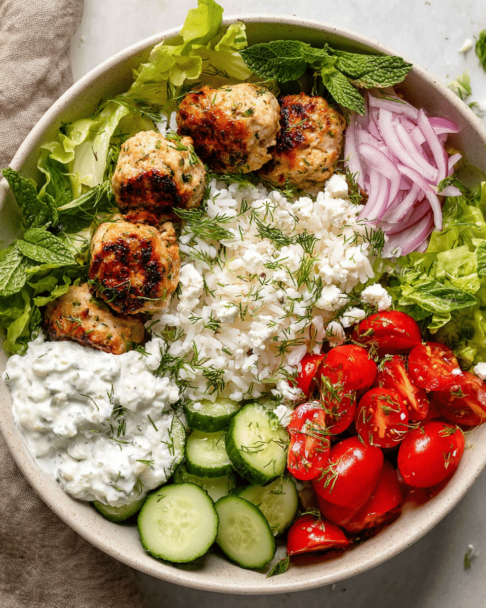 Greek Chicken Meatballs Recipe