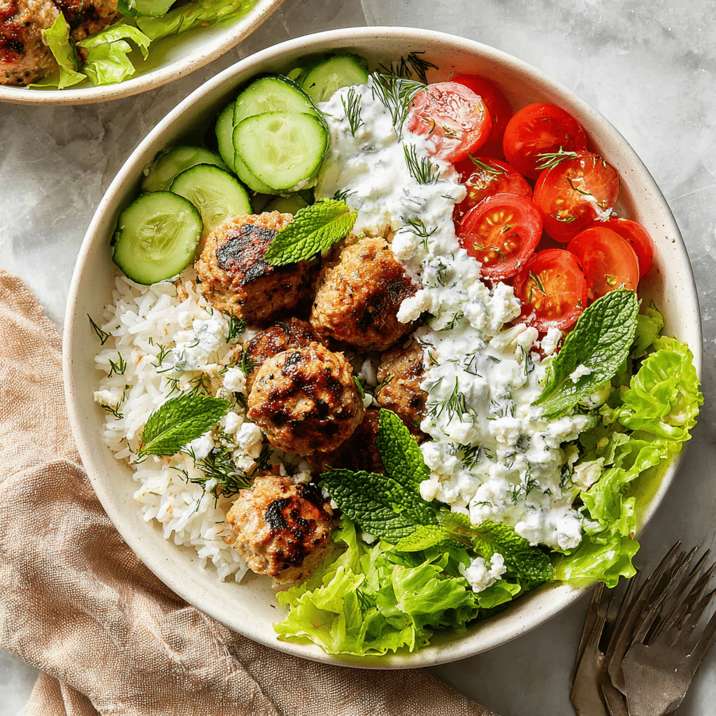 Greek Chicken Meatballs Recipe - Recipe Image