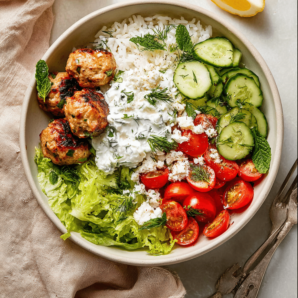 Greek Chicken Meatballs Recipe - Recipe Image