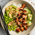 Honey Sriracha Salmon Bowls Recipe