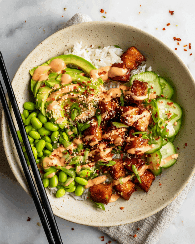 Honey Sriracha Salmon Bowls Recipe