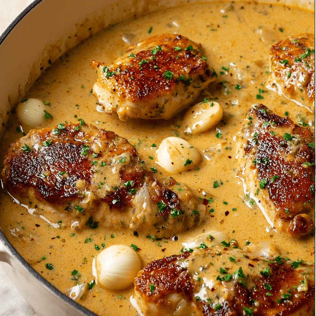 Creamy Garlic Chicken Recipe - Recipe Image