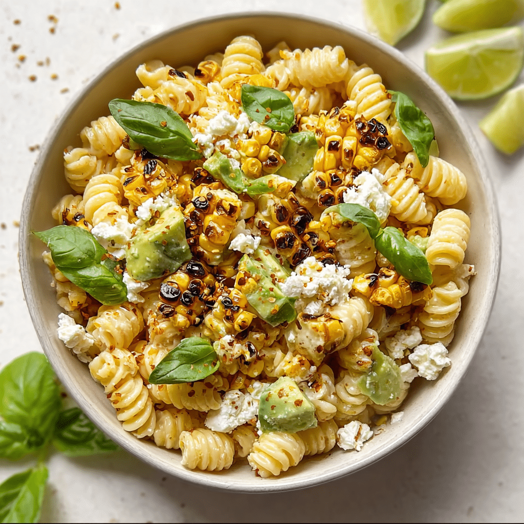 The Best Creamy Street Corn Pasta Salad Recipe - Recipe Image