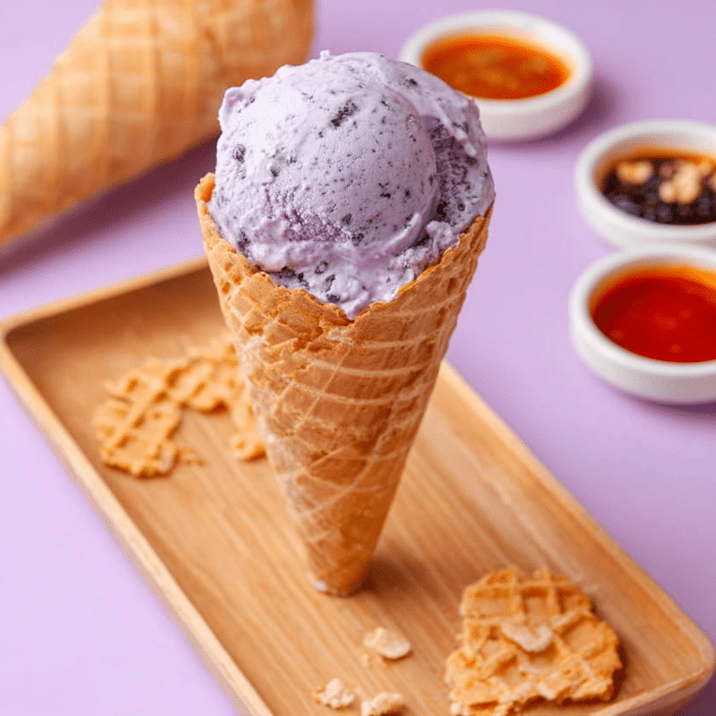 Easy Homemade No Churn Blueberry Ice Cream Recipe - Recipe Image