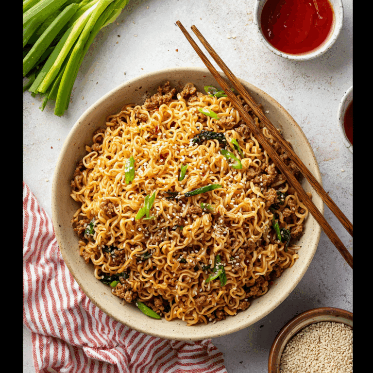 Ground Chicken Sweet Chili Noodles Recipe