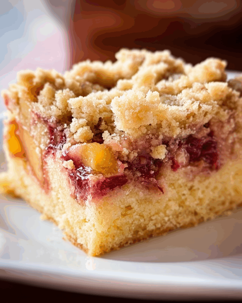 3 Ingredient Rhubarb Squares Recipe