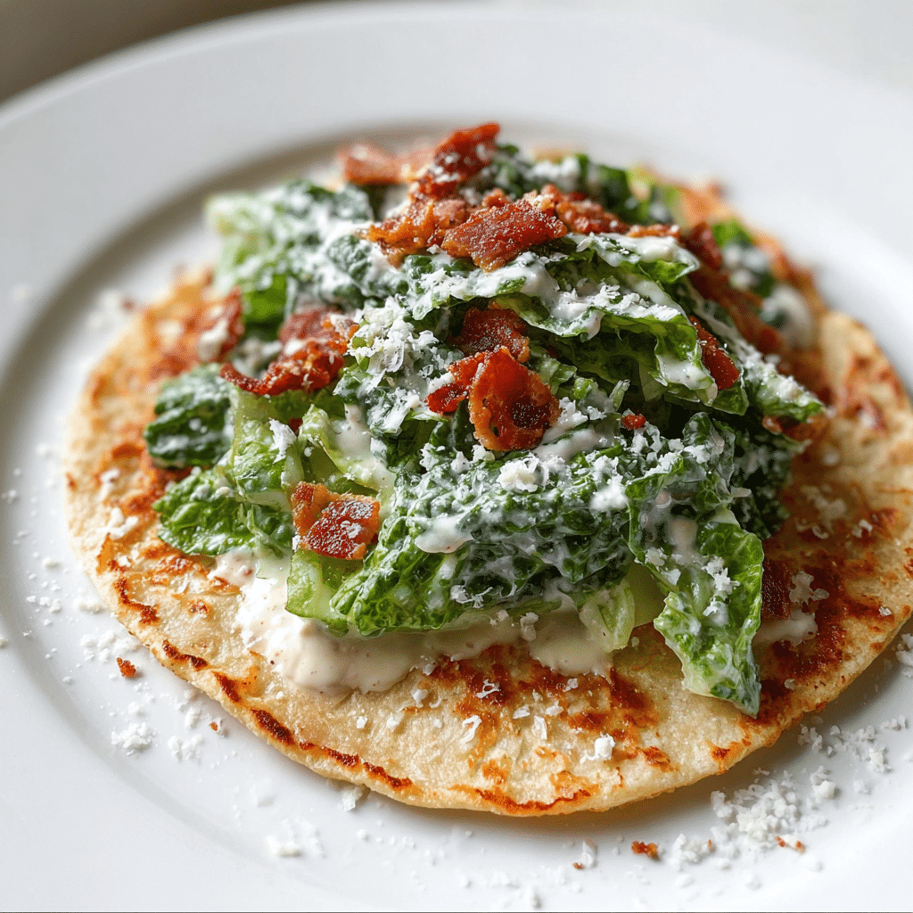 Smash Chicken Caesar Tacos Recipe - Recipe Image