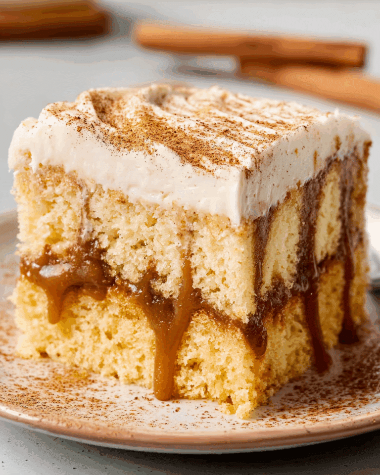 Cinnamon Roll Poke Cake Recipe