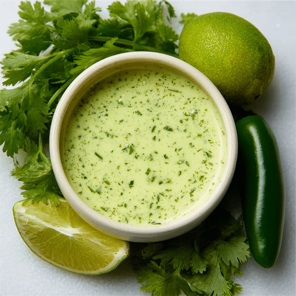 Creamy Garlic Lime Cilantro Sauce