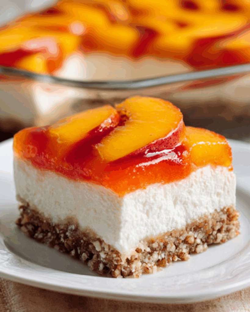 Peach Pretzel Salad Recipe