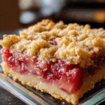 Delightful Rhubarb Shortbread Bars with a Buttery Crust Recipe