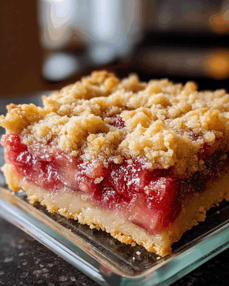Delightful Rhubarb Shortbread Bars with a Buttery Crust Recipe