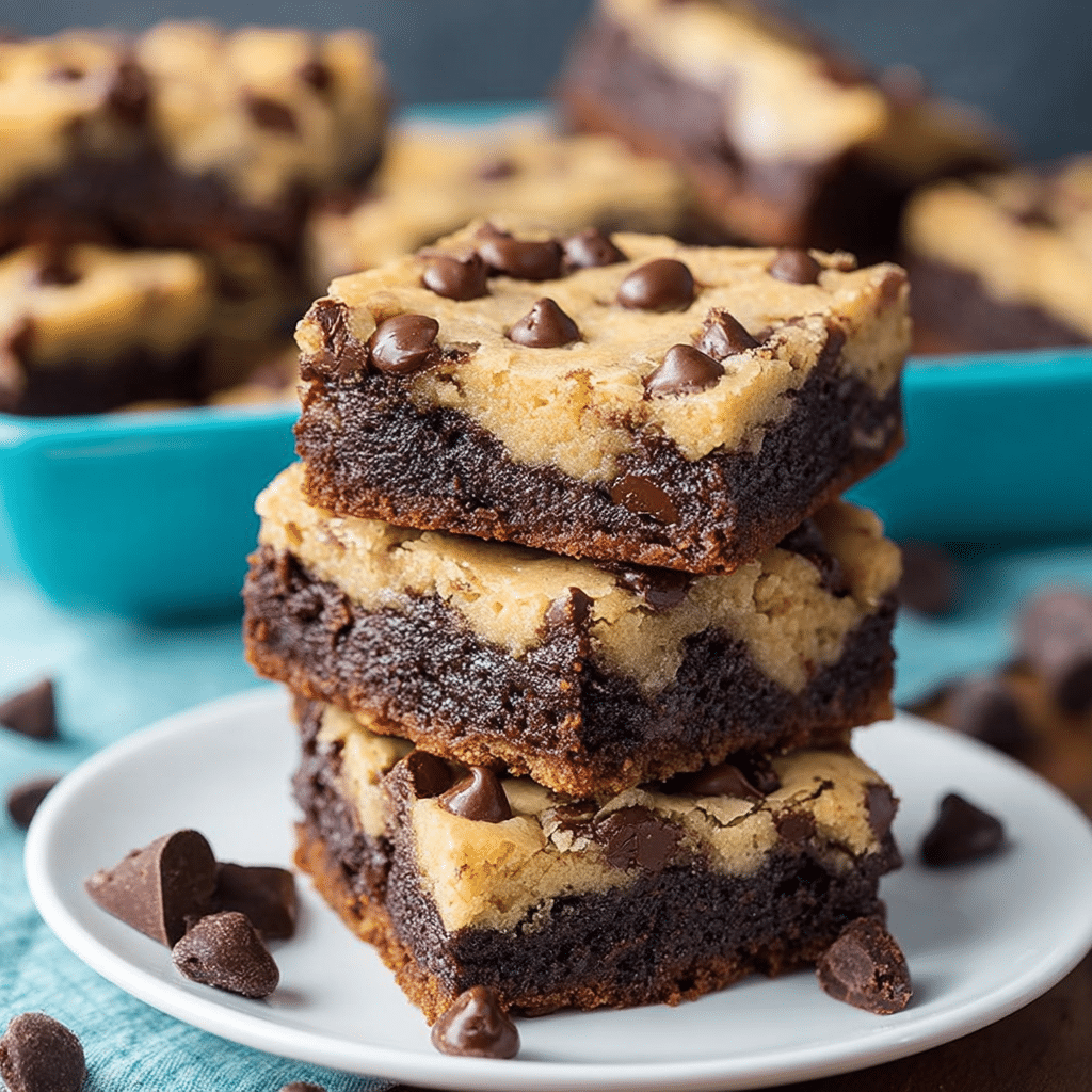 Chocolate Chip Cookie Brownies Recipe - Recipe Image