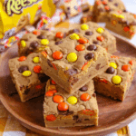 Chewy REESE'S PIECES Peanut Butter Brownies Recipe