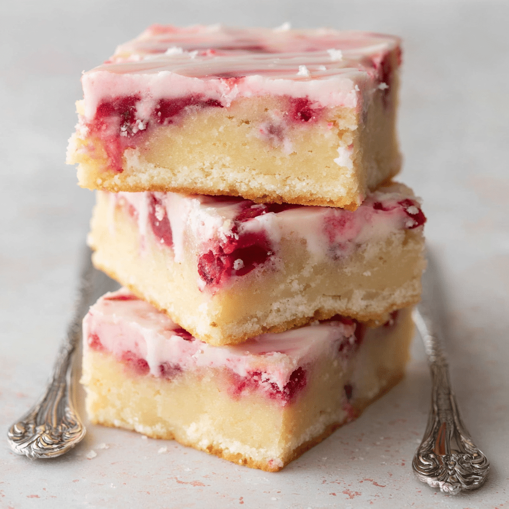 The Best Strawberry Lemon Blondies Recipe - Recipe Image