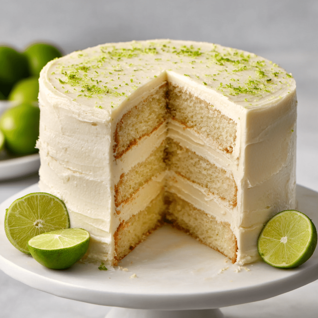 Key Lime Cake with Key Lime Cream Cheese Frosting Recipe - Recipe Image