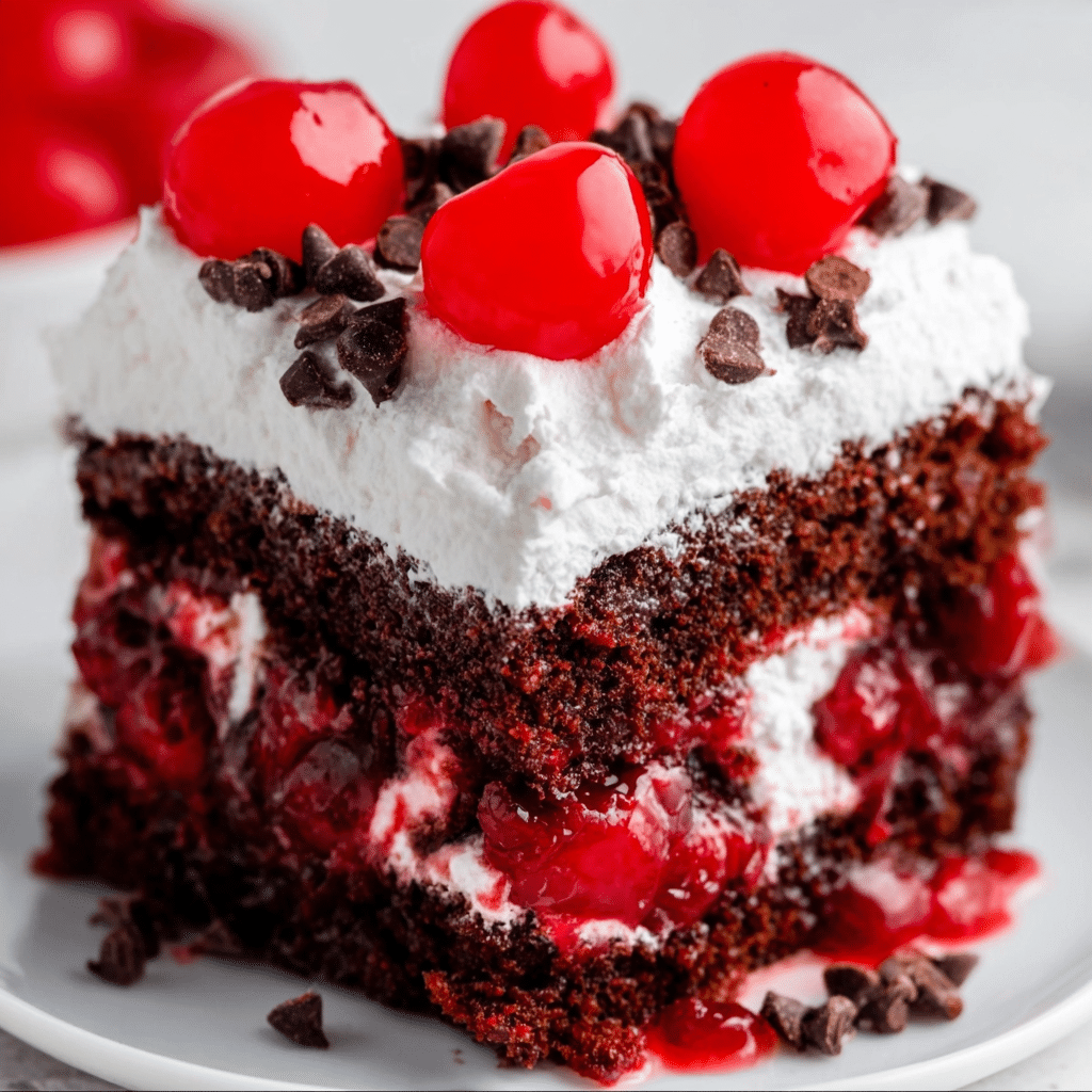 Black Forest Poke Cake Recipe - Recipe Image