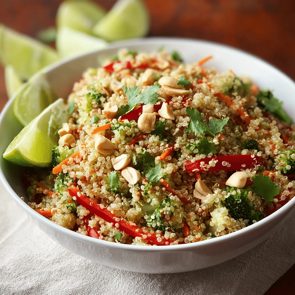 thai quinoa crunch salad: a refreshing healthy delight! Recipe - Recipe Image