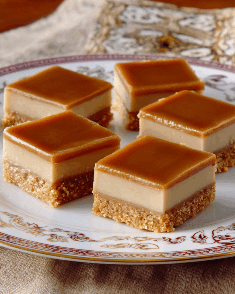 Easy Swirled Dulce de Leche Cheesecake Bars Recipe