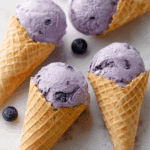 Easy Homemade No Churn Blueberry Ice Cream Recipe