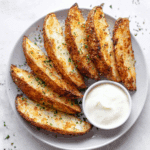 Baked Garlic Parmesan Potato Wedges Recipe