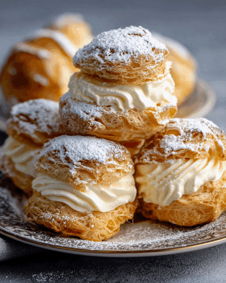 Special Italian Cream Puffs with Custard Filling Recipe