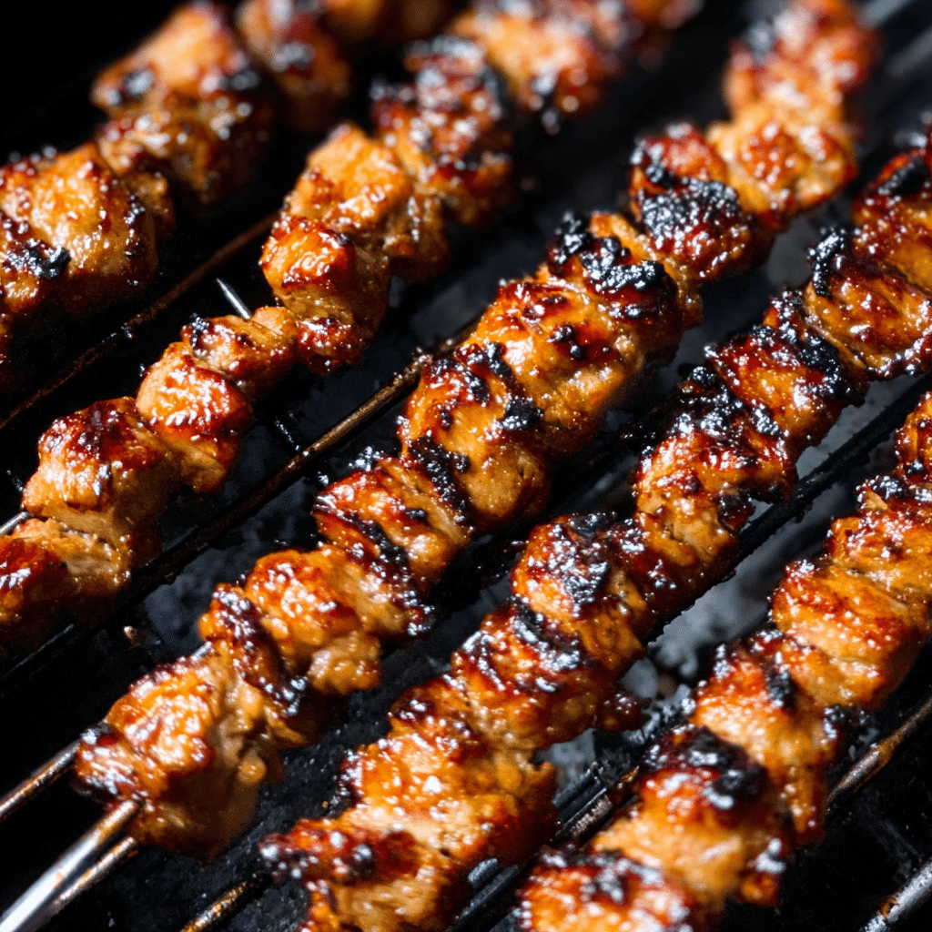 The Best Grilled Thai Coconut Chicken Skewers Recipe - Recipe Image
