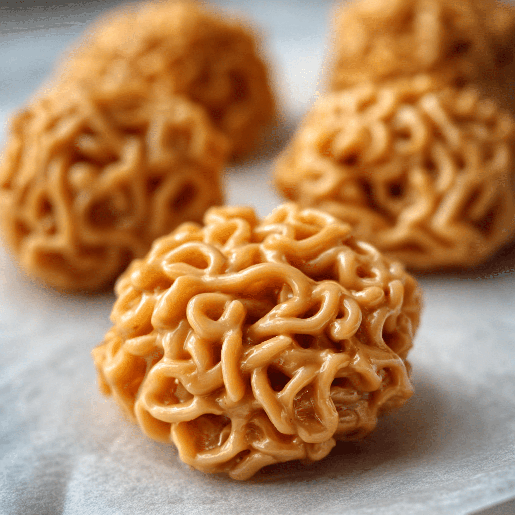 Easy No-Bake Peanut Butter Haystacks Recipe - Recipe Image